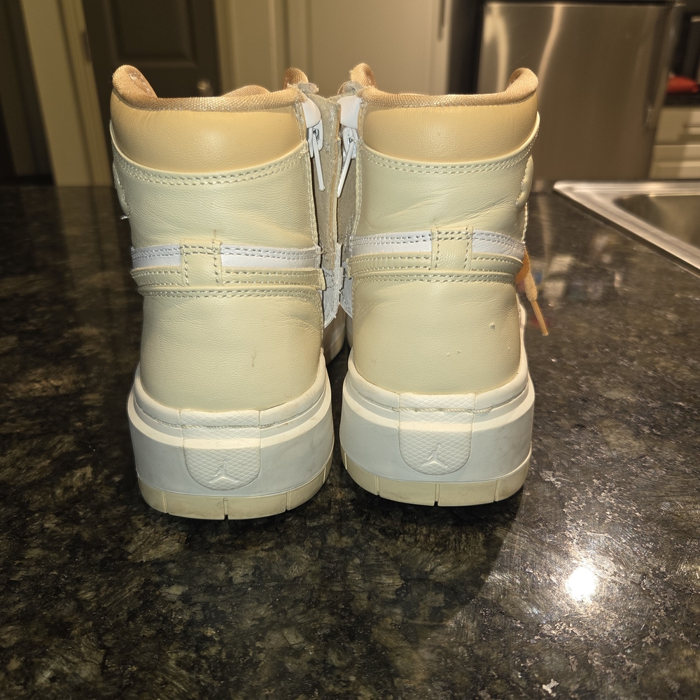 Nike Women's High-Top Sneakers in White and Tan - Picture 3 of 4